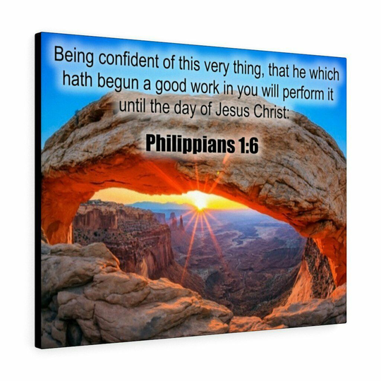 Scripture Toile Being Confiant Philippians 1:6 Chrétien Mural Art Bible Verset