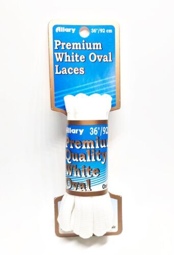 Lot De 2 Allary 36 "/ 92cm Premium Blanc Ovale Lacets, 1 Paire Chaque Lot