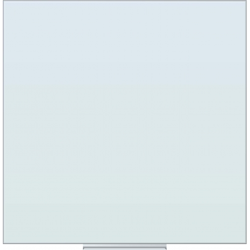 U Brands Floating Glass Dry Erase Board, 36 x 36 Inches, White Frosted Surface, Frameless
