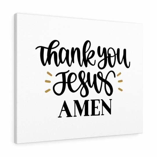 Scripture Canvas Thank You Jesus Christian Wall Art Bible Verse Print Ready to H