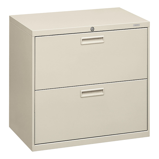 HON 30" 500 Series 2-Drawer Letter/Legal Lateral File Cabinet, Light Gray