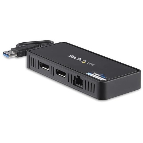 StarTech.com USB to Dual DisplayPort Mini Dock with GbE LAN - Portable Docking Station - USB 3.0 - Mac & Windows - Dual 4K 60 Hz- USBA2DPGB
