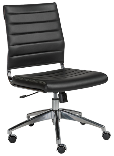 Euro Style Black Axel Low Back Without Armrests Office Chair