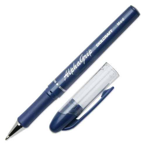 SKILCRAFT Cushion Grip Transparent Ballpoint Pen