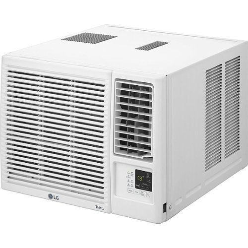 LG - 320 Sq. Ft. 8,000 BTU Smart Window Air Conditioner with 3,850 BTU Heater - White