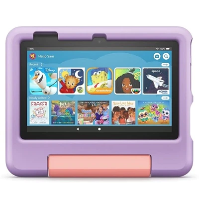 Amazon All-new Fire 7 Kids tablet, 7" display, ages 3-7, 16 GB, (2022 release), Purple