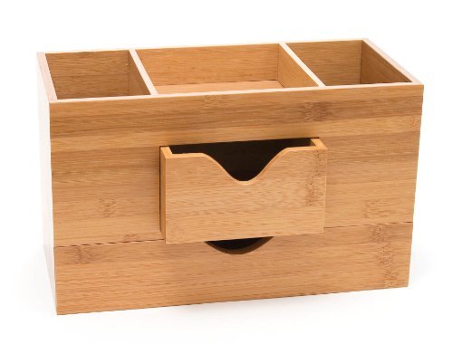 Lipper International 1803 Bamboo Wood 3-Tier Desk and Office Supply Organizer, 9