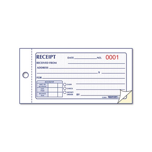 Small Money Receipt Book