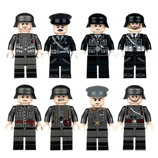 World War II Fascism Germany Officer & Soliders Army Set 8 Minifigures Lot