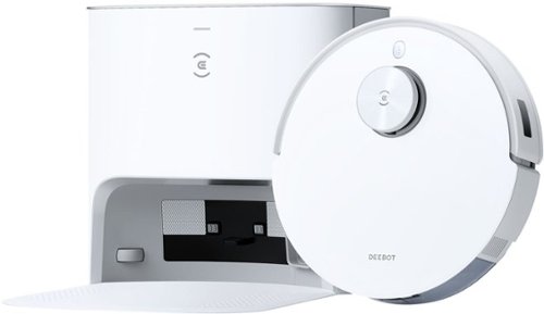 ECOVACS Robotics - DEEBOT T10+ Wi-Fi Connected Robot Vacuum & Mop with Auto Empty, Laser Mapping and AI Object Recognition and Avoidance - WHITE