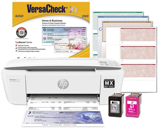 DeskJet 3755 MX MICR Check Printer And VersaCheck Gold Check Printing Software