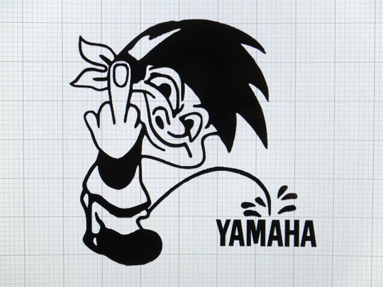 Calvin Pee On Yamaha Die-Cut Vinyl Indoor Outdoor Car Truck Window Decal