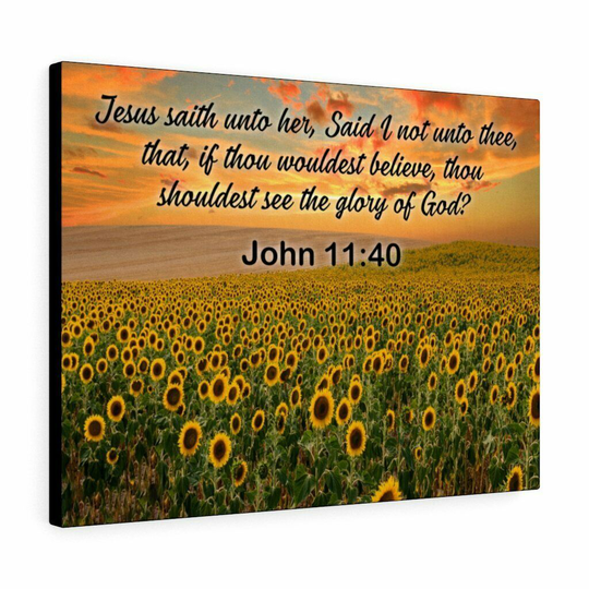 Scripture Toile La Gloire De Dieu John 11: 40 Chrétien Mur Art Bible Verset Prin