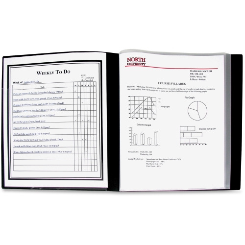 C-Line 24-Pocket Bound Sheet Protector Presentation Book