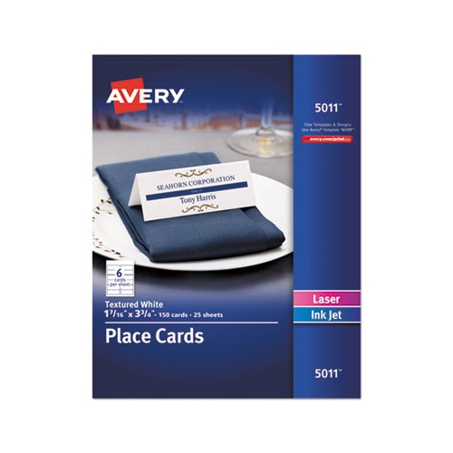 Small Textured Tent Cards