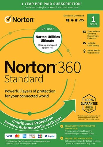 360 Standard with Norton Utilities Ultimate (1-Device) (1-Year Subscription with Auto Renewal) - Android, Mac OS, Windows, Apple iOS