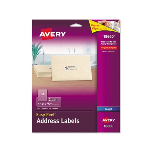 Matte Clear Easy Peel Mailing Labels w/ Sure Feed Technology