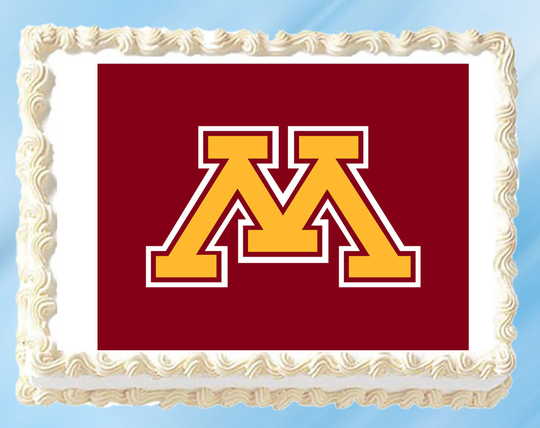 Minnesota Gophers Edible Image Topper Cupcake Cake Frosting 1/4 Sheet 8.5 x 11"