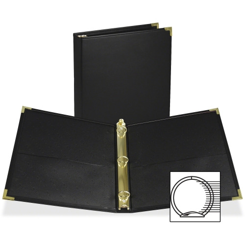 Samsill Leatherlike Classic Collection Round Ring Binder