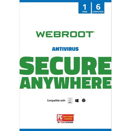 Webroot - Antivirus Protection and Internet Security - Software (6 Devices) (1-Year Subscription) - Android, Apple iOS, Mac OS, Windows