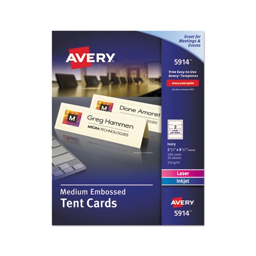 Medium Embossed Tent Cards