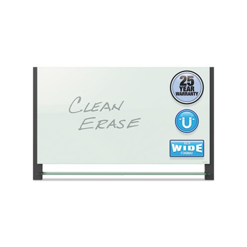 Evoque Magnetic Glass Marker Board with Black Aluminum Frame