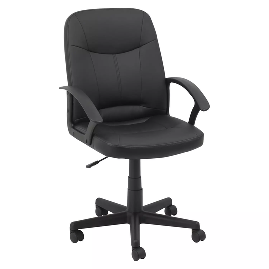 OIF Executive Office Chair, Supports up to 250 lbs, Black Seat/Black Back, Black Base