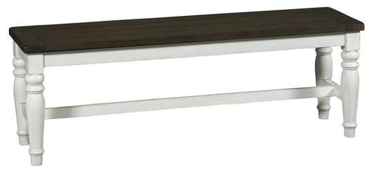 Bourbon County French Country White Two-Tone Dining Bench