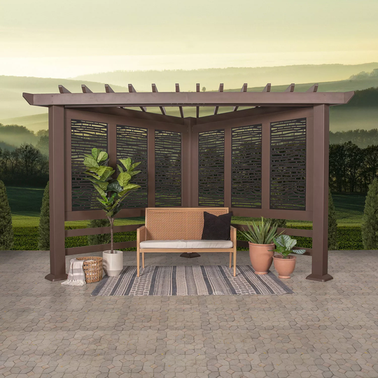 Backyard Discovery Hampton Traditional Steel Cabana Pergola Assembled