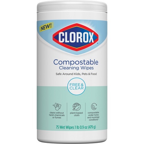 Clorox Free & Clear Compostable Cleaning Wipes