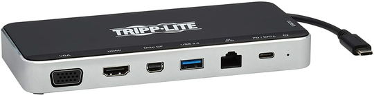 Tripp Lite USB C Docking Station Hub Triple Display 4K HDMI VGA