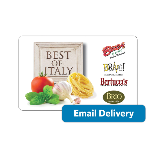 Best of Italy $50 (Buca di Beppo, Bravo, Bertucci's, Brio) Gift Card - Email Delivery