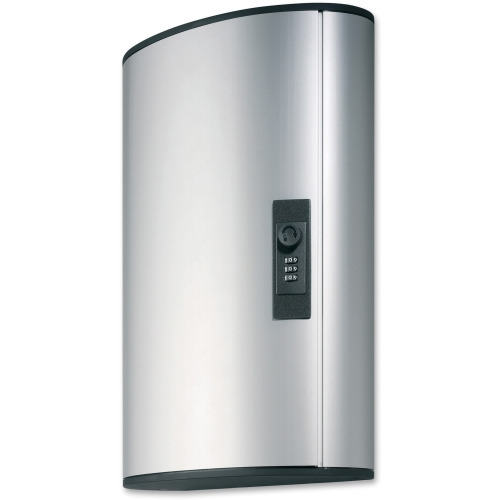 DURABLE Brushed Aluminum Combo Lock 72-Key Cabinet