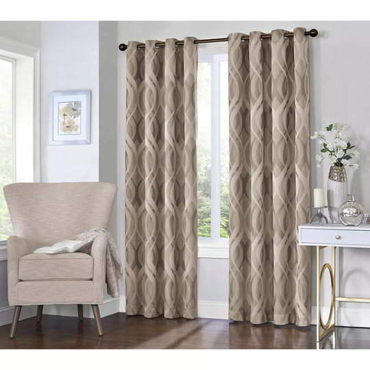 Eclipse Caprese Thermalayer Blackout Window Curtain Taupe - 52x84