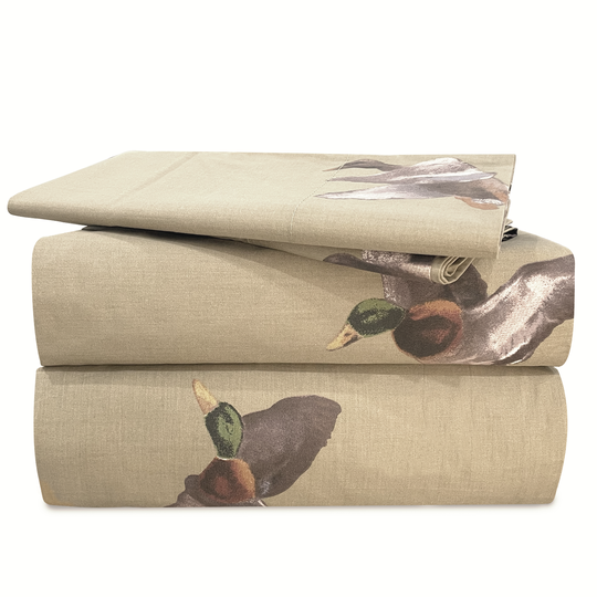 Blue Ridge Trading Duck Approach Sheet Set Percale Weave 144 Thread Count