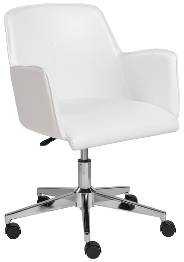 Euro Style Sunny White Pro Office Chair