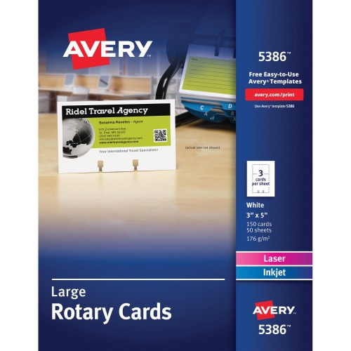 Avery Uncoated Rotary Cards - 2-Sided Printing