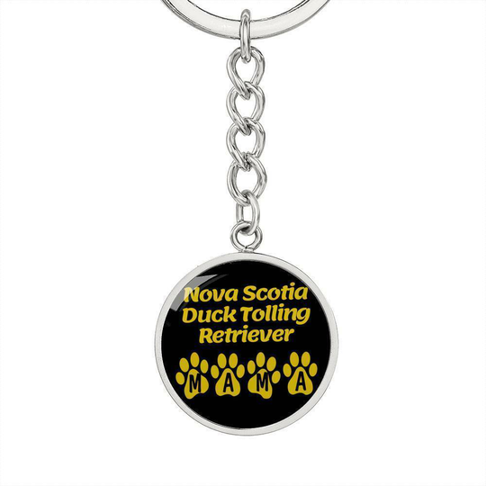 Nova Scotia Canard Tolling Retriever Mama Cercle Porte-Clé Acier Inoxydable /