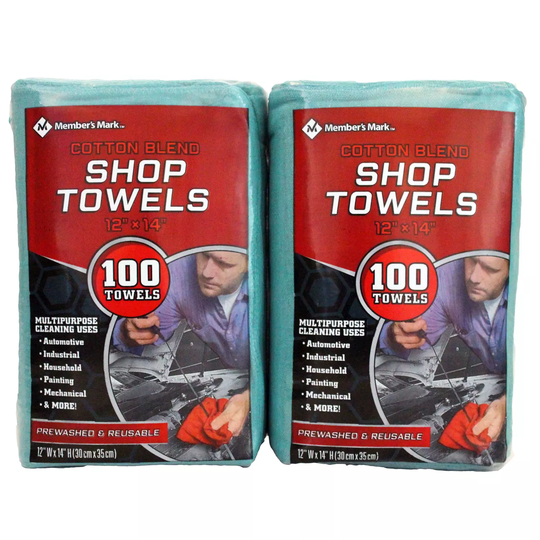 Member's Mark Shop Towels (200pk) Green, 12" x 14"