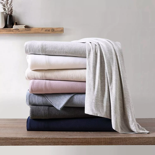 Brielle Home Tencel Modal Jersey Knit Pillowcase Set- White Standard
