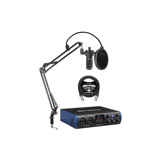 PreSonus Studio 24c 2x2, 192 kHz, USB Audio Interface for Mac and Windows Bundle