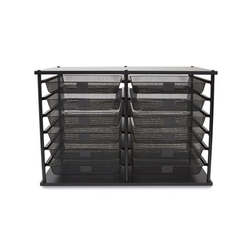 Six Compartment Wire Mesh Rotating Organizer