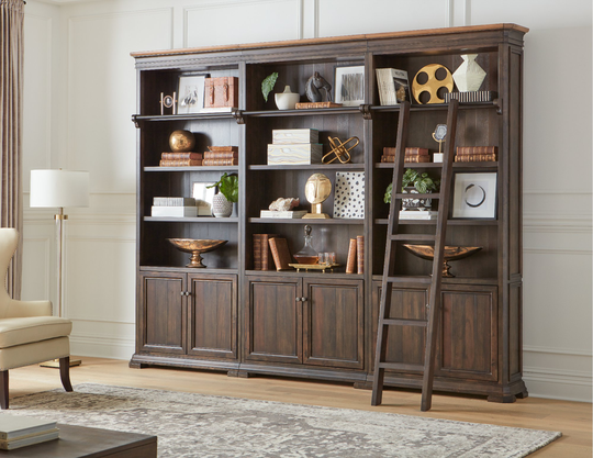 Sonoma Brown Executive Bookcase Wall