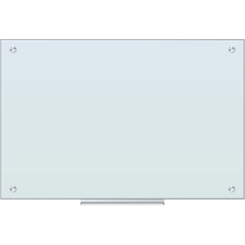 U Brands Glass Dry Erase Board, 36 x 24 Inches, White Frosted Surface, Frameless