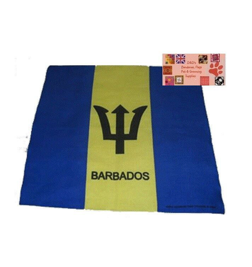 BARBADOS FLAG BANDANA Cotton Scarves Scarf Head Hair Neck Band Skull Wrap Hanky