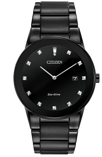 Citizen AU1065-58G Axiom Men's 40mm Black Dial Stainless Steel Watch