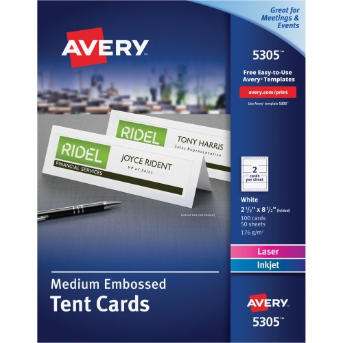 Avery® Laser, Inkjet Tent Card