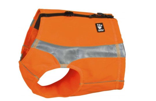 HURTTA POLAR HIGH VISIBILITY PROTECTION VEST PET DOG SAFETY ORANGE SIZE MEDIUM