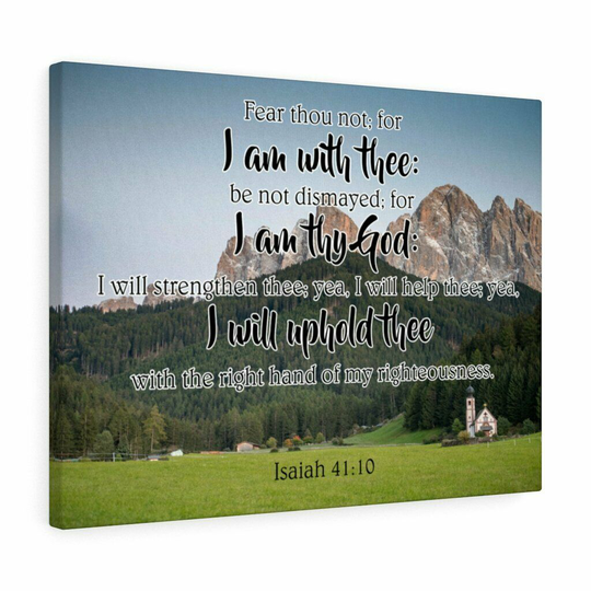 Scripture Toile I Am Avec Trois Isaïe 41: 10 Chrétien Mur Art Bible Verset Prin