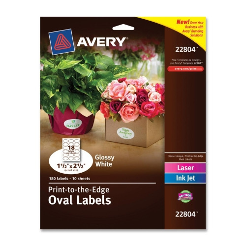 Avery Glossy White Labels - Sure Feed Technology